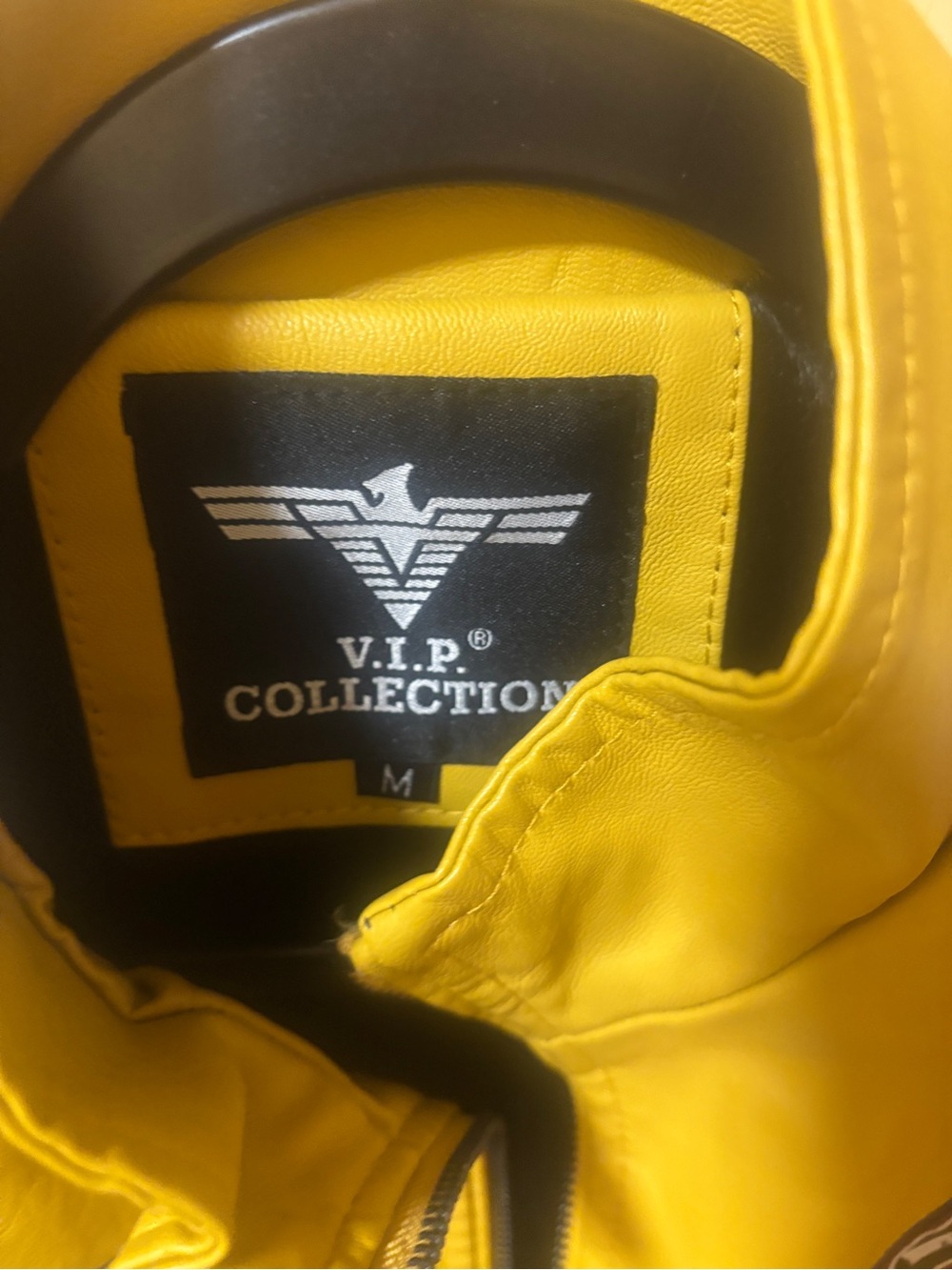 VIP Yellow Racing-Style Bomber Jacket with Patches - Picture 8 of 10